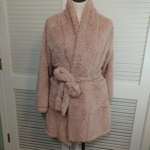 Natori Robe Blush Pink Plush Womens X Large - Picture 2 of 9